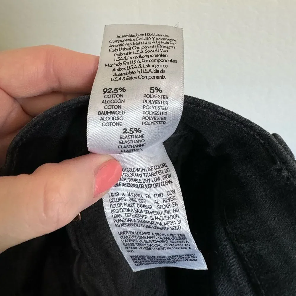 Mother High Wasted Rider Ankle Jeans 26 Not Guilty Black Stretch Denim - Picture 10 of 13